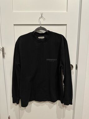 Fear of God Essentials Black Long Sleeve Tee